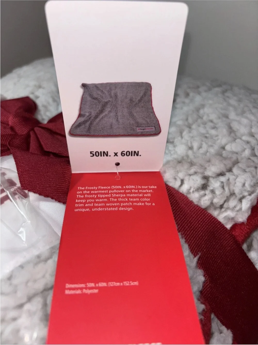 New The University Of Alabama Logo Frosty Fleece Throw Blanket 50x60”